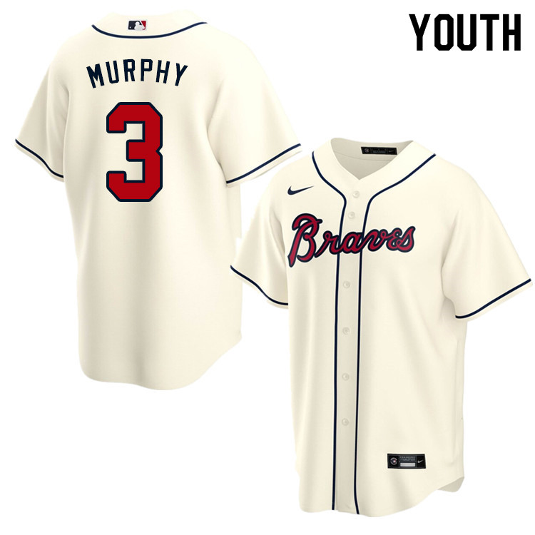 Nike Youth #3 Dale Murphy Atlanta Braves Baseball Jerseys Sale-Cream